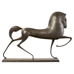 Grande sculpture de cheval Art déco de Boris Lovet-Lorski