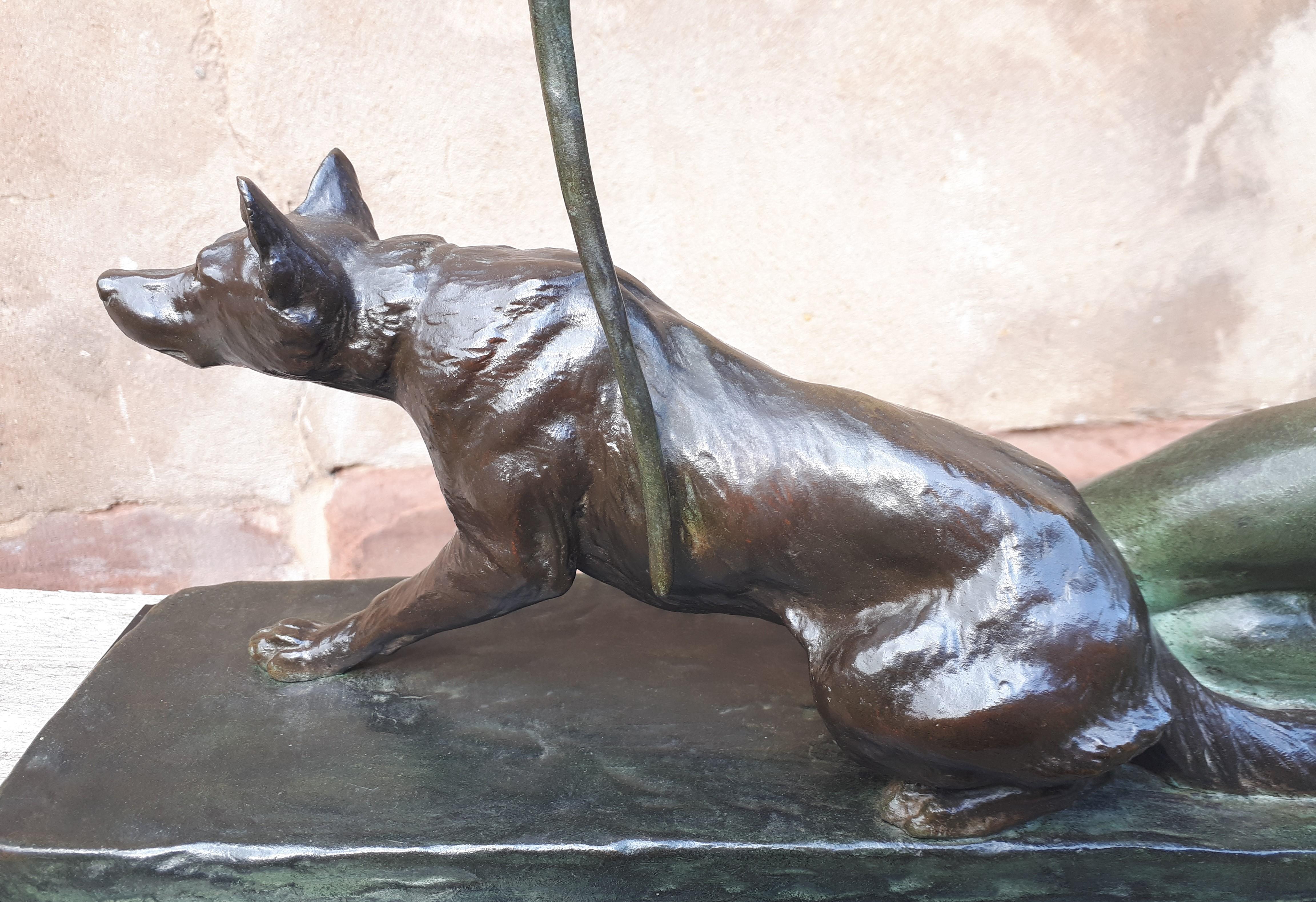 Grande sculpture en bronze Art déco, par Louis Riché en vente 7