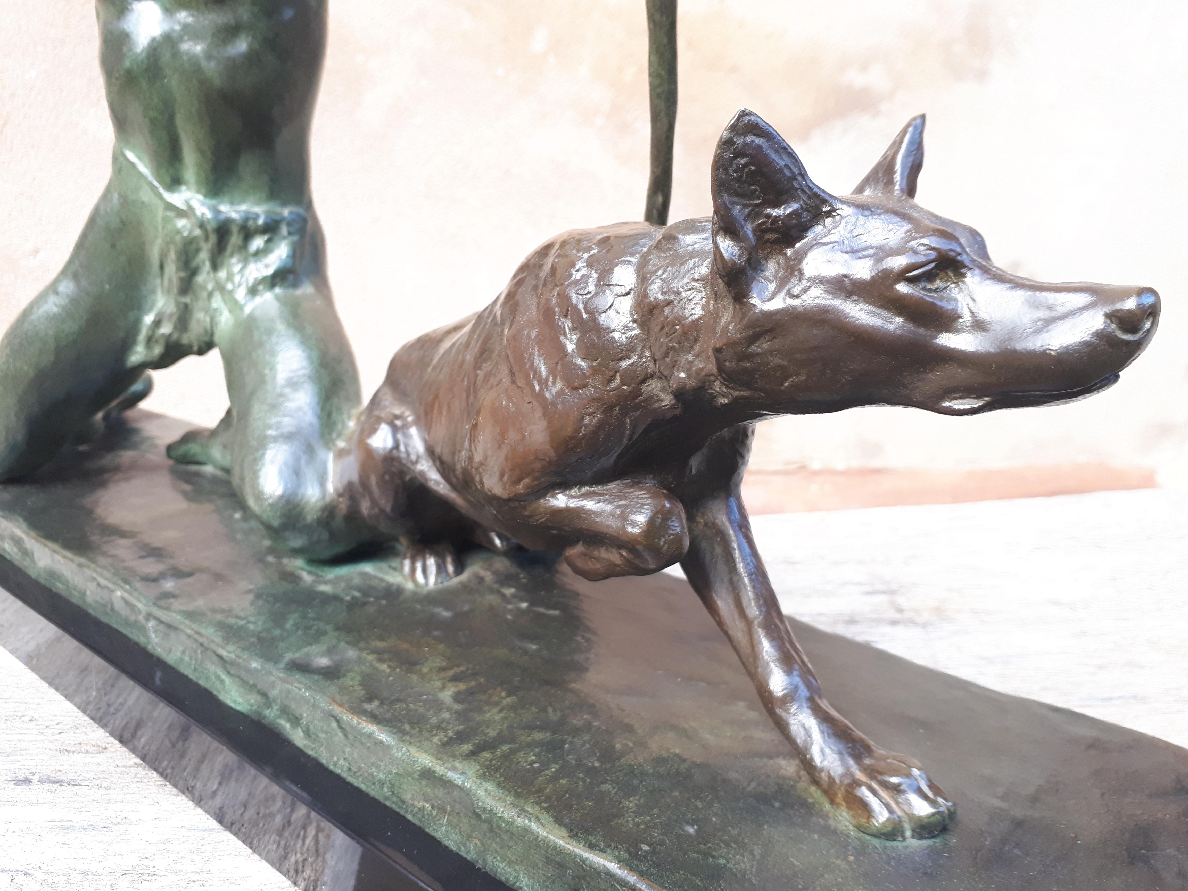 Bronze Grande sculpture en bronze Art déco, par Louis Riché en vente