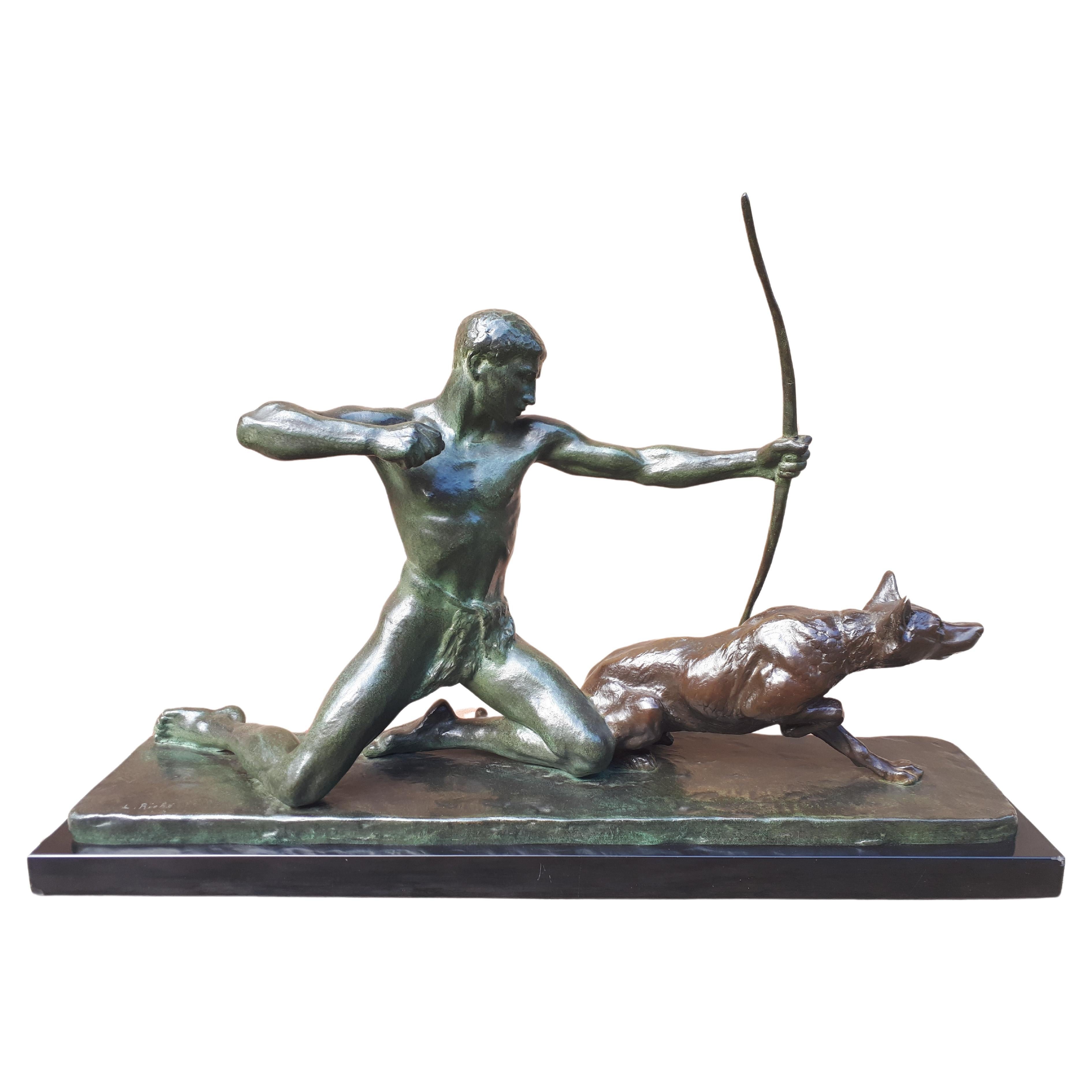 Large Art Deco Bronze Sculpture, By Louis Riché