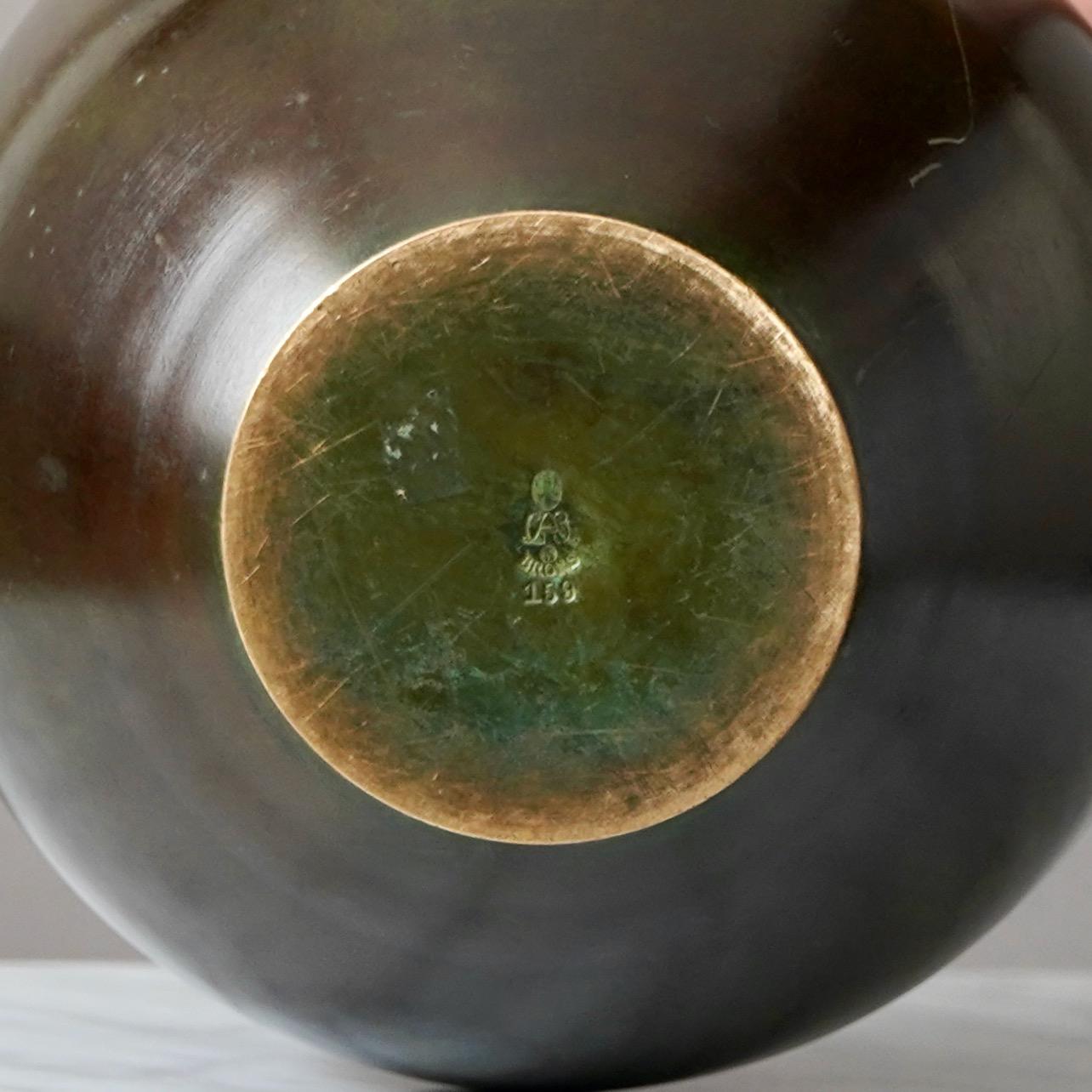 Grande vaso in bronzo Art Deco di GAB Guldsmedsaktiebolaget, Svezia, anni '30 in vendita 3