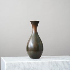 Große Art-Déco-Bronzevase von GAB Guldsmedsaktiebolaget, Schweden, 1930er Jahre