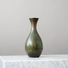 Large Art Deco Bronze Vase by GAB Guldsmedsaktiebolaget, Sweden, 1930s