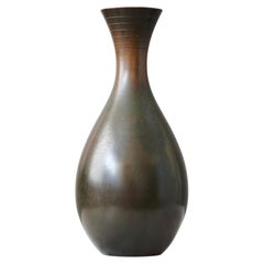 Large Art Deco Bronze Vase by GAB Guldsmedsaktiebolaget, Sweden, 1930s