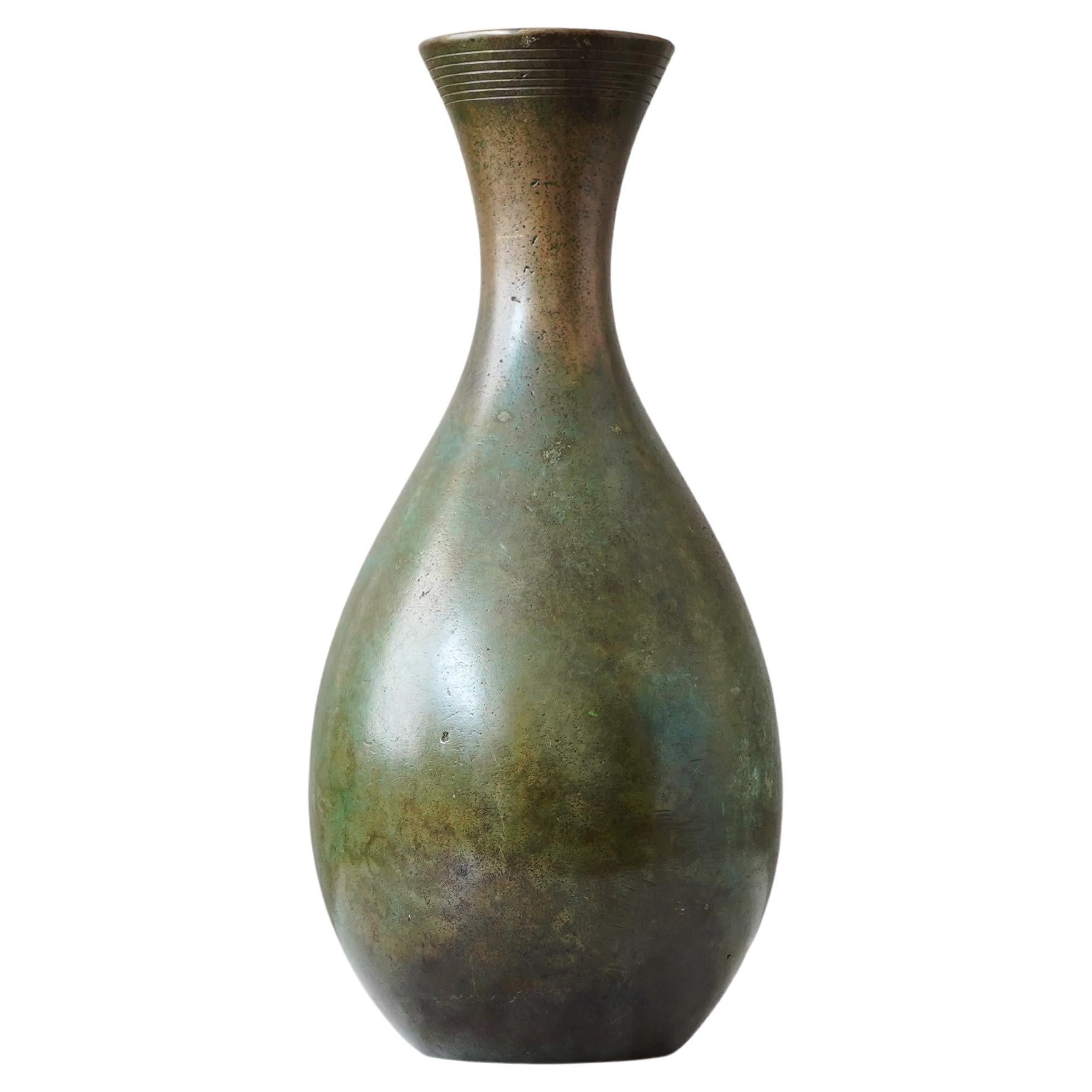 Large Art Deco Bronze Vase by GAB Guldsmedsaktiebolaget, Sweden, 1930s