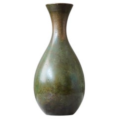 Large Art Deco Bronze Vase by GAB Guldsmedsaktiebolaget, Sweden, 1930s