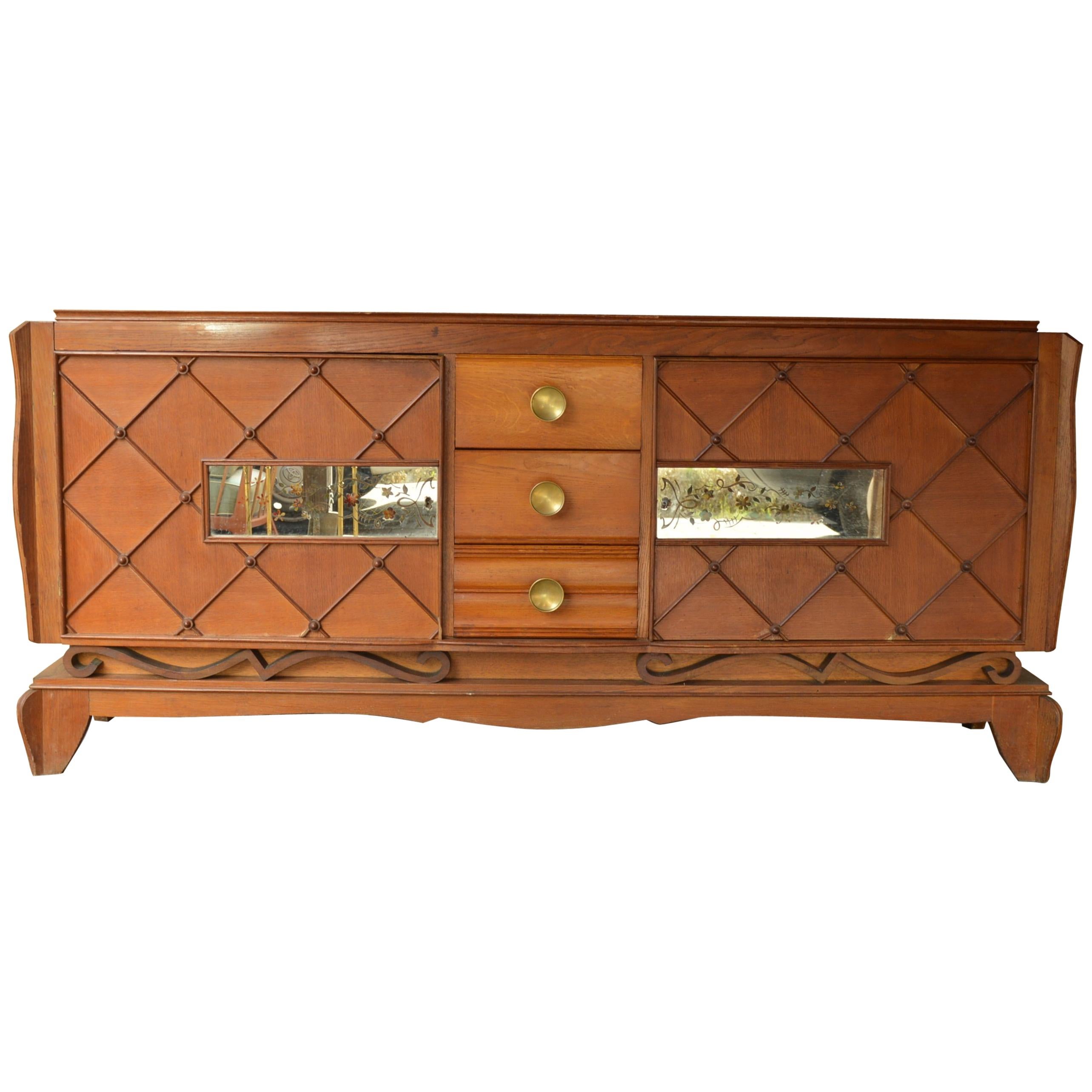Large Art Deco Buffet Marked EBMA For Sale