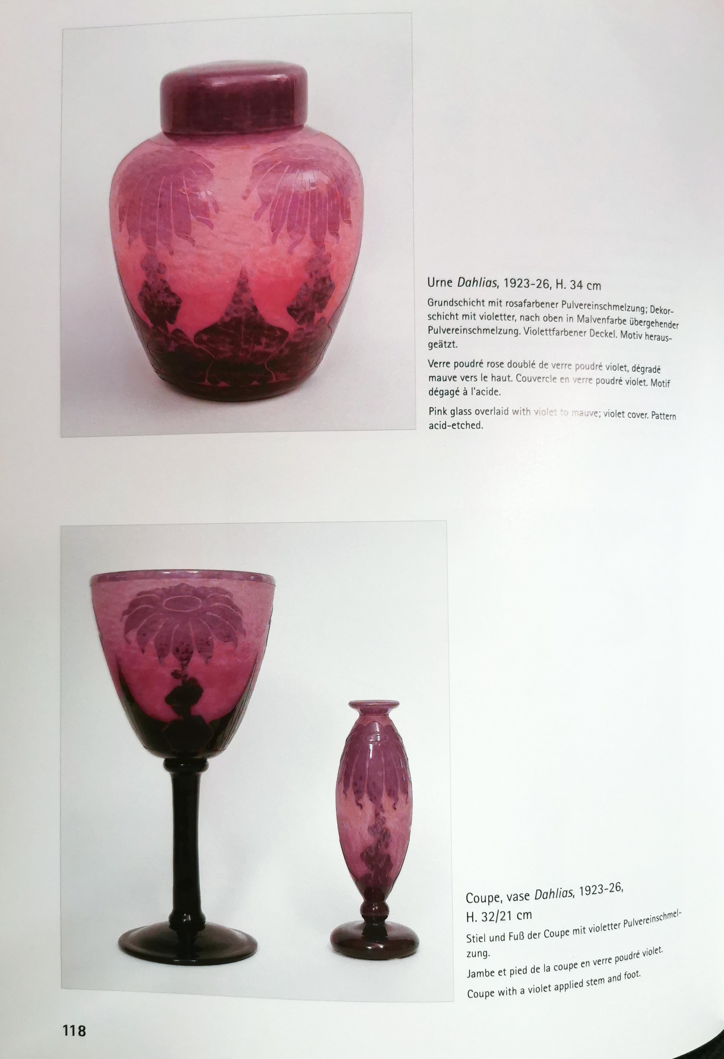 Early 20th Century Large Art Déco Cameo Vase 'Dahlia', By Charles Schneider, France, 1923-1926 For Sale