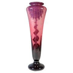 Large Art Déco Cameo Vase 'Dahlia', By Charles Schneider, France, 1923-1926