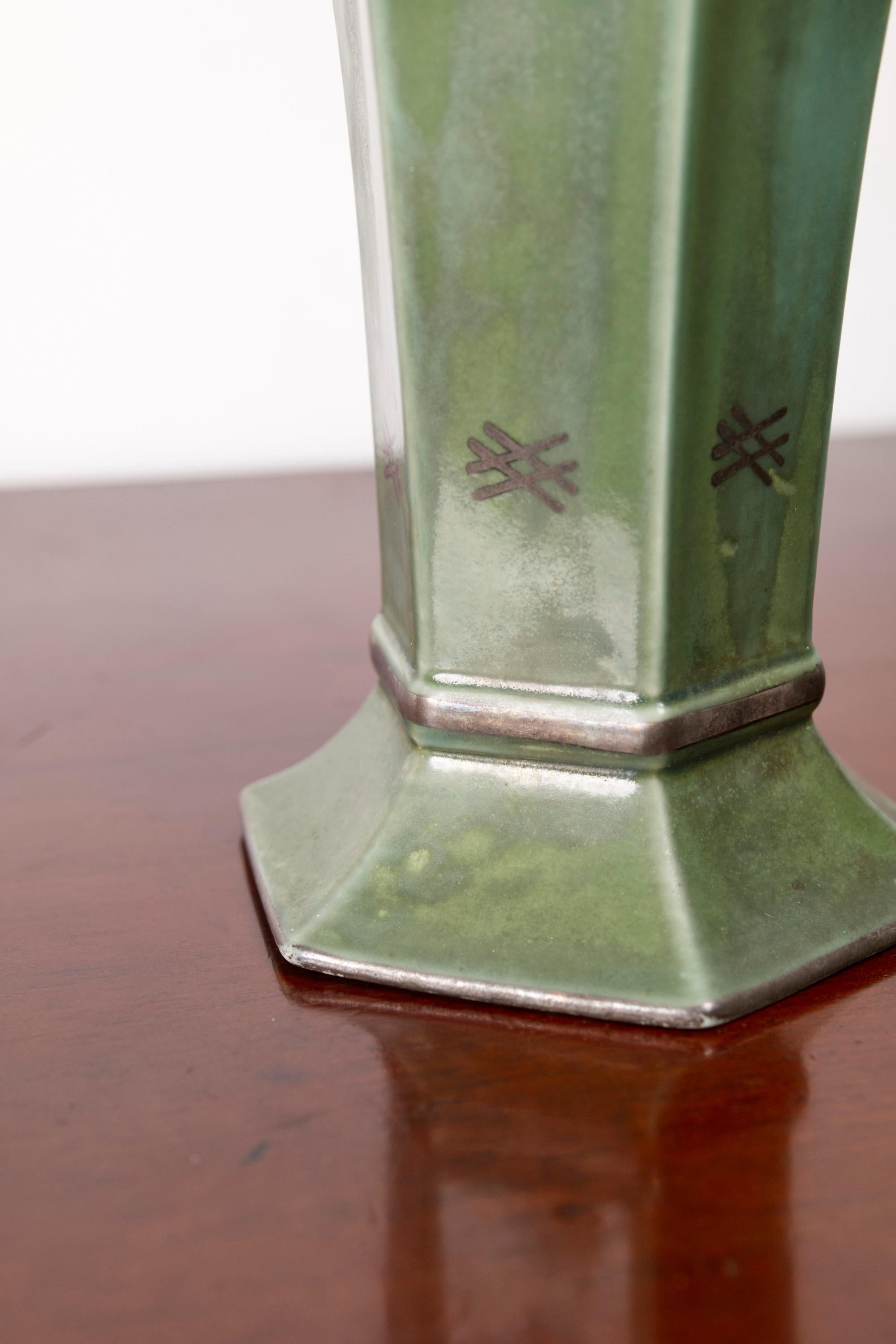 Large Art Deco Ceramic Vase by Arabia Finland, 1940s For Sale 3