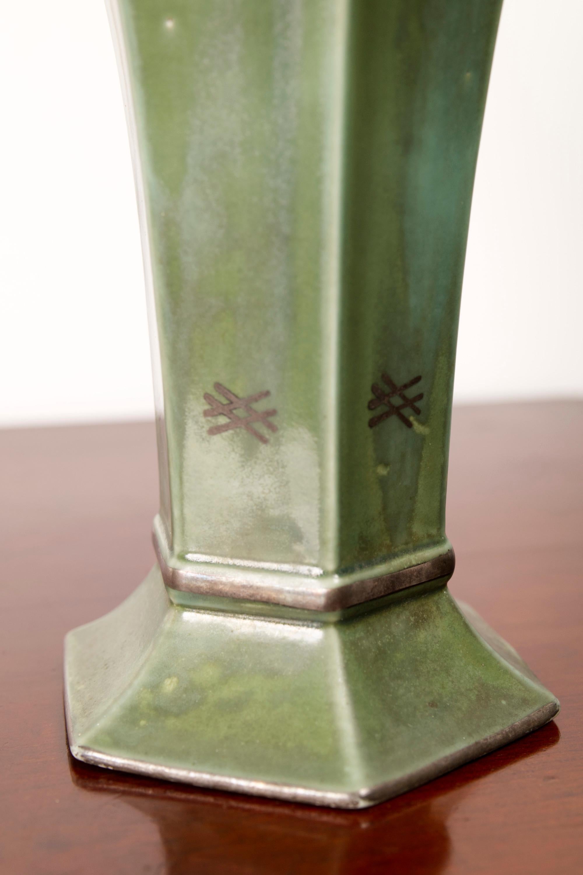 Large Art Deco Ceramic Vase by Arabia Finland, 1940s For Sale 4