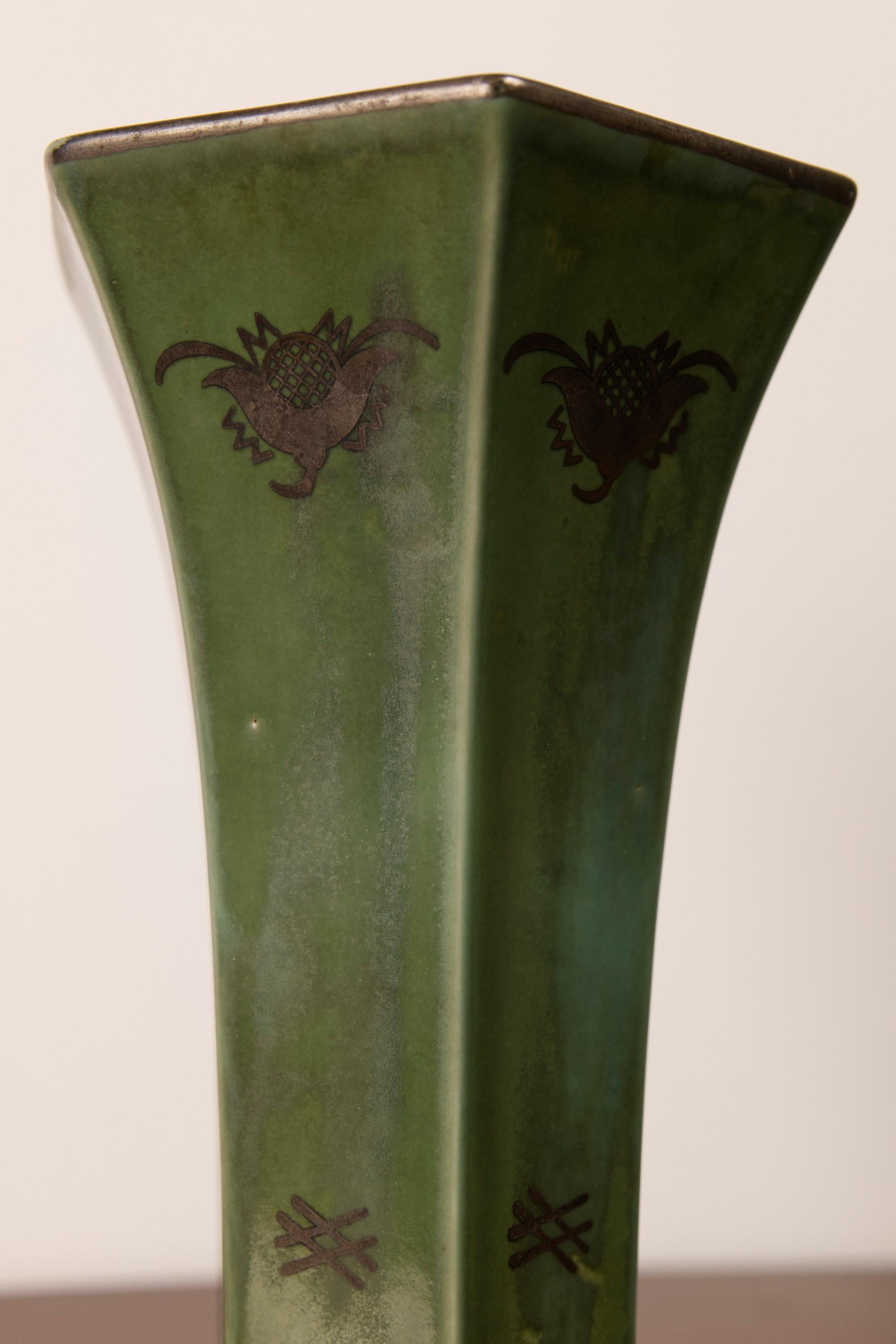 Large Art Deco Ceramic Vase by Arabia Finland, 1940s For Sale 5