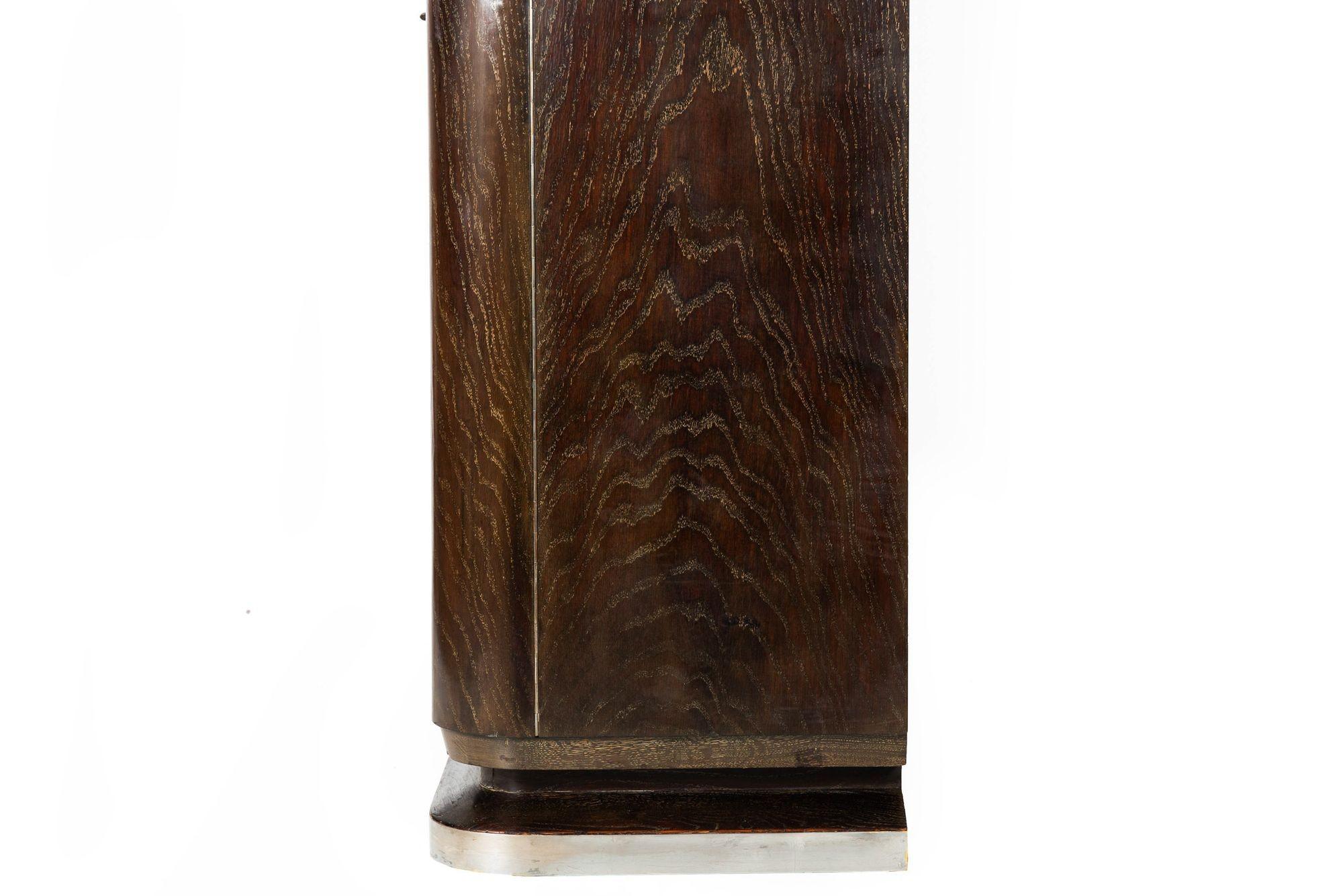 Large Art Deco Cerused Oak Display Cabinet Bookcase circa 1940 For Sale 2