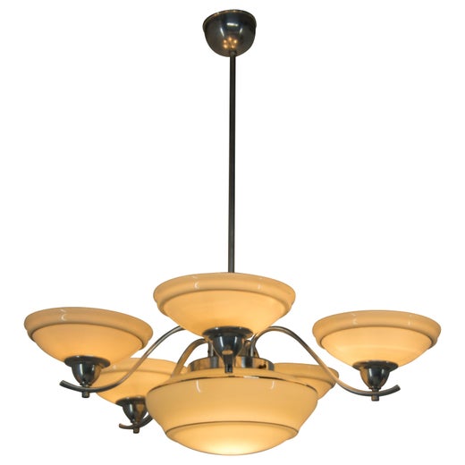 Large Art Deco Chandelier 1930s At 1stdibs, 1930 S Style Ceiling Fans