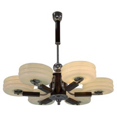 Large Art Deco Chandelier, 1930s