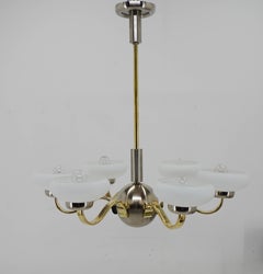Large Art Deco Chandelier, 1930s, Restored