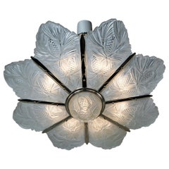 Large Art Deco Chandelier by Sabino