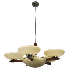 Large Art Deco Chandelier, Germany, 1930s, Restored