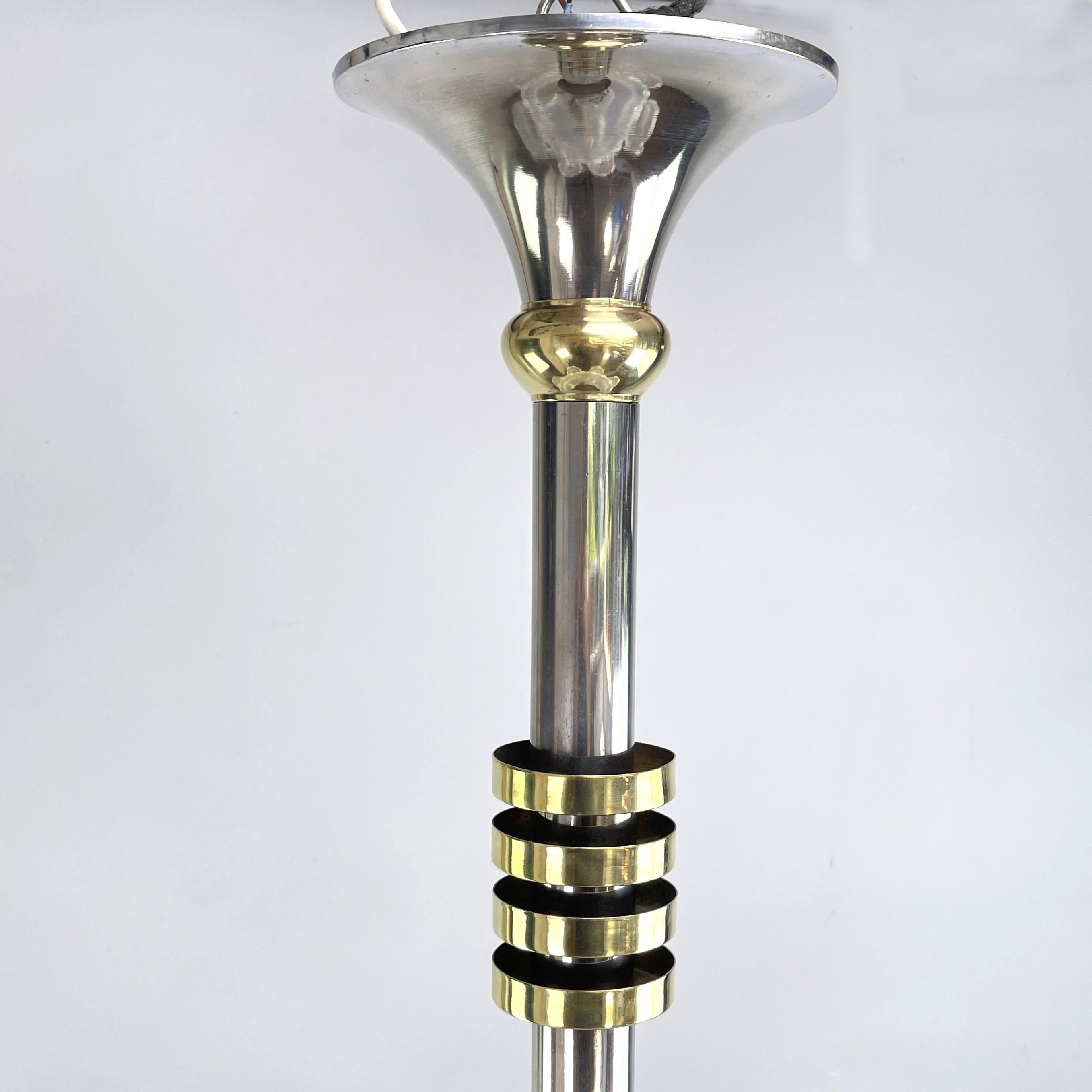 Große ART DECO-Kronleuchter-Hängelampe, signiert von EZAN Design Boris Lacroix, 1930er Jahre im Zustand „Gut“ im Angebot in Bingen am Rhein, RP