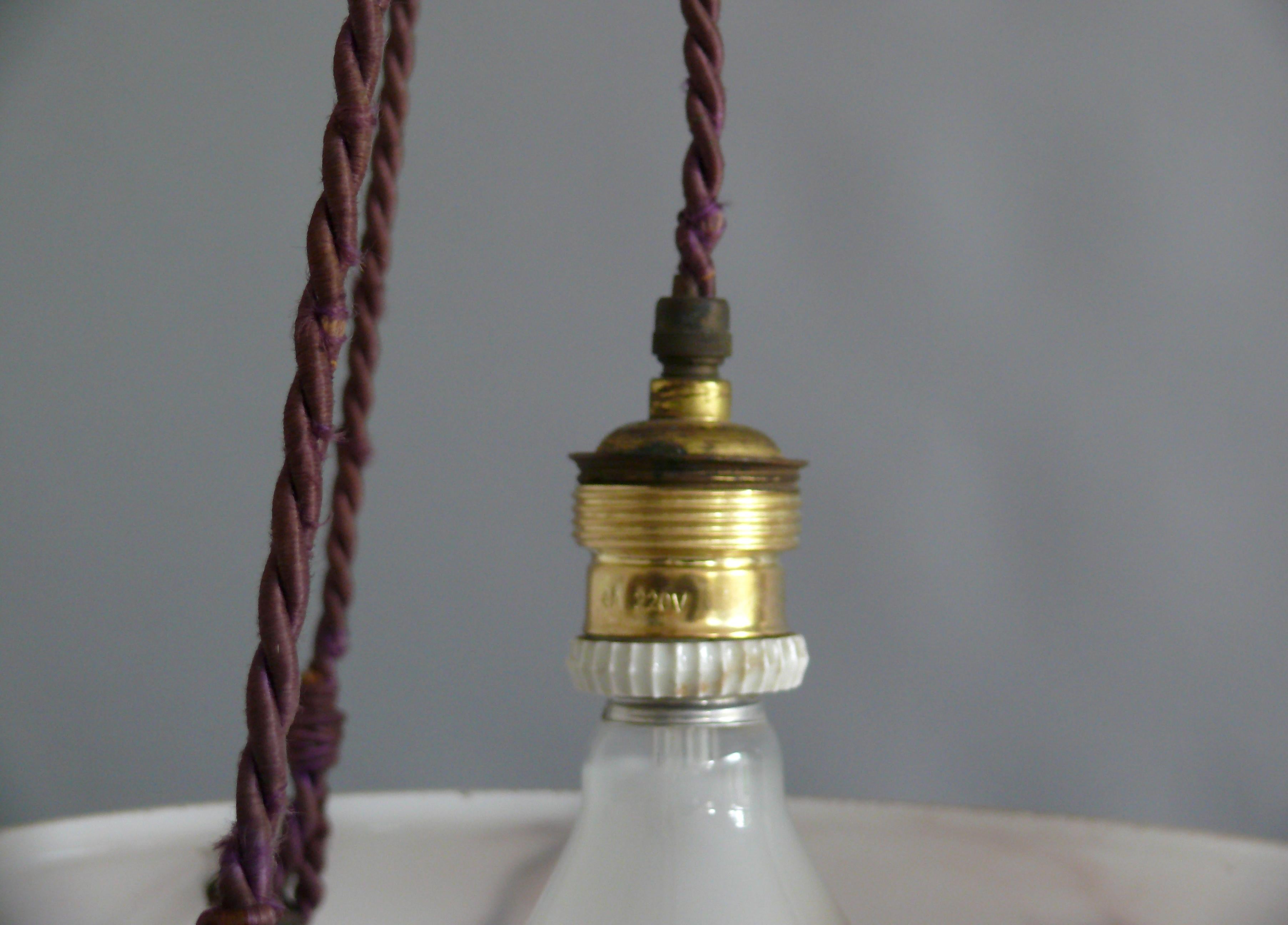 Large Art Déco Chandelier, Pendant Light, 1920s - 1930s For Sale 4