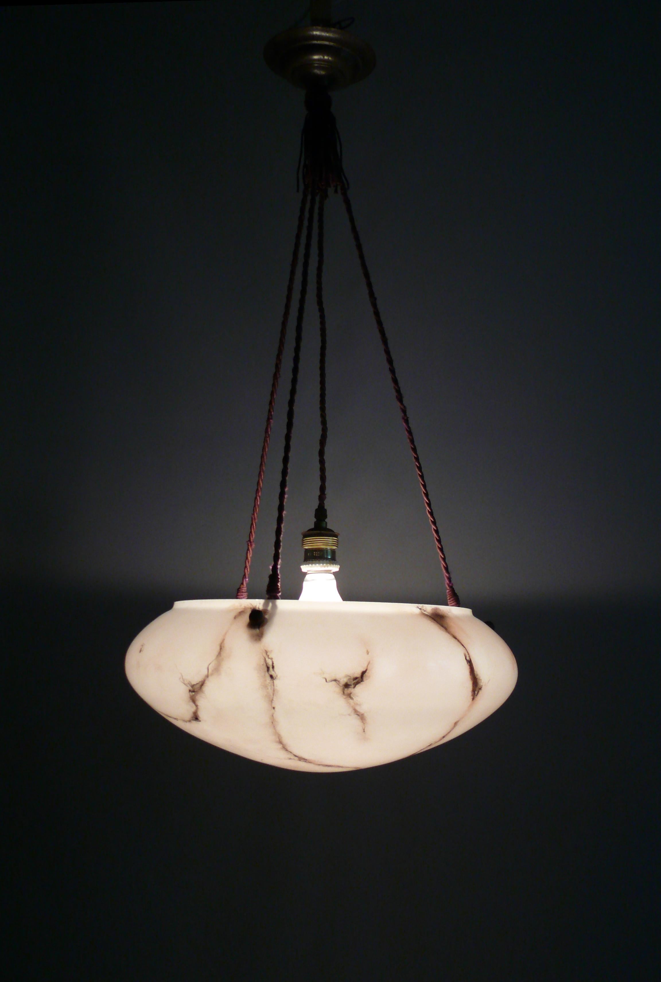 Art Deco Large Art Déco Chandelier, Pendant Light, 1920s - 1930s For Sale