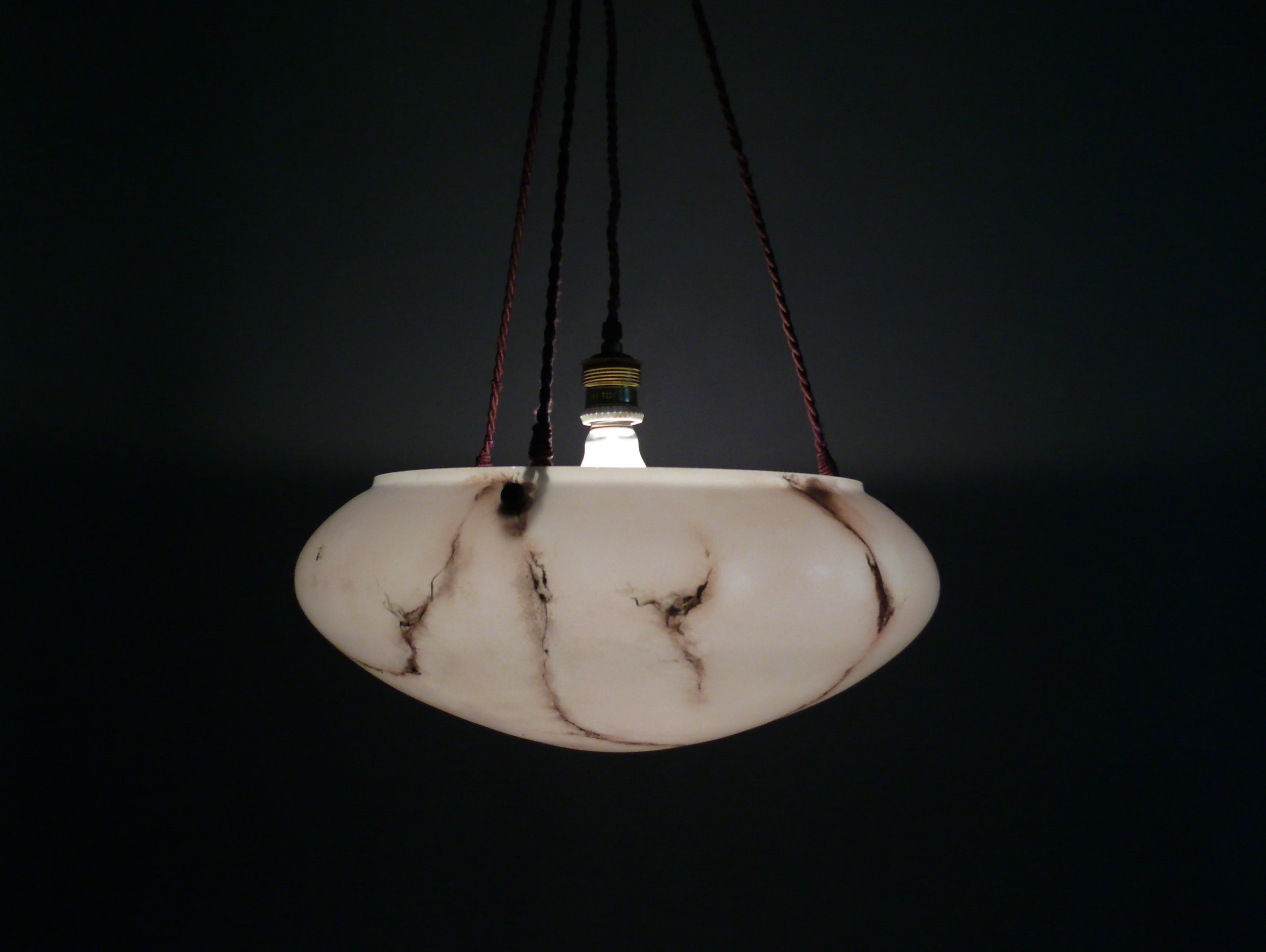 German Large Art Déco Chandelier, Pendant Light, 1920s - 1930s For Sale