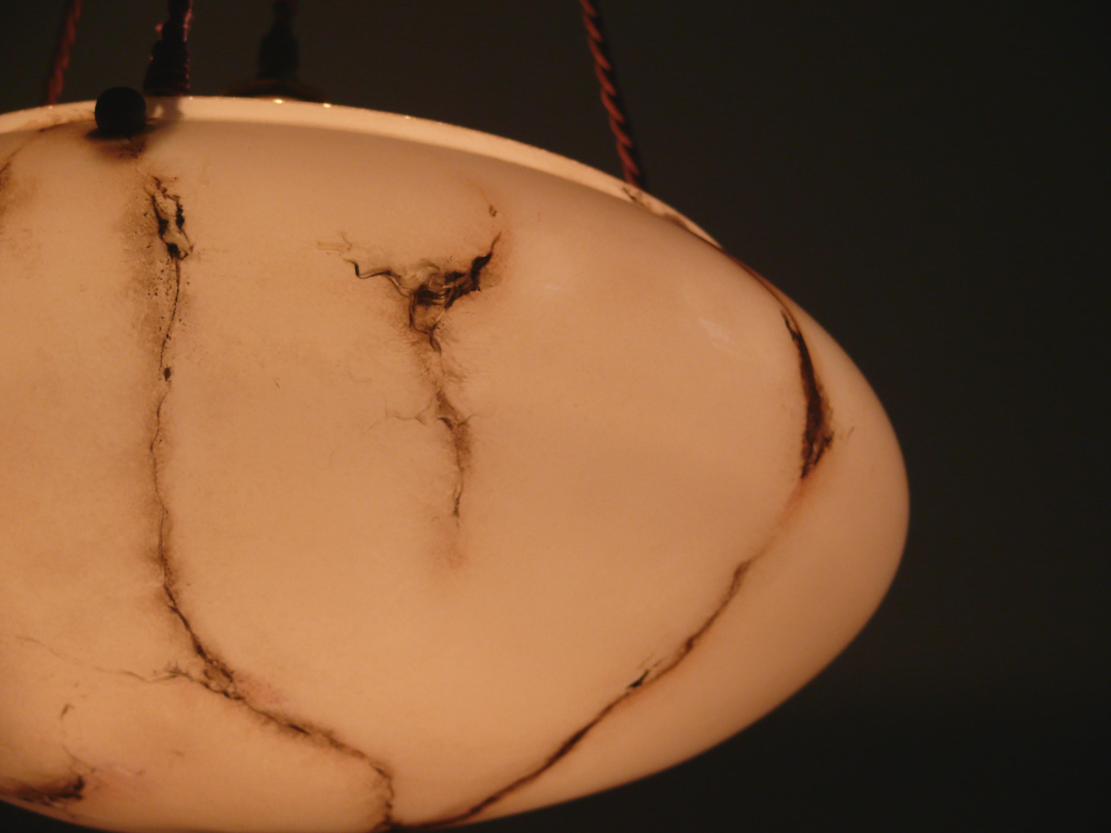 Large Art Déco Chandelier, Pendant Light, 1920s - 1930s For Sale 1