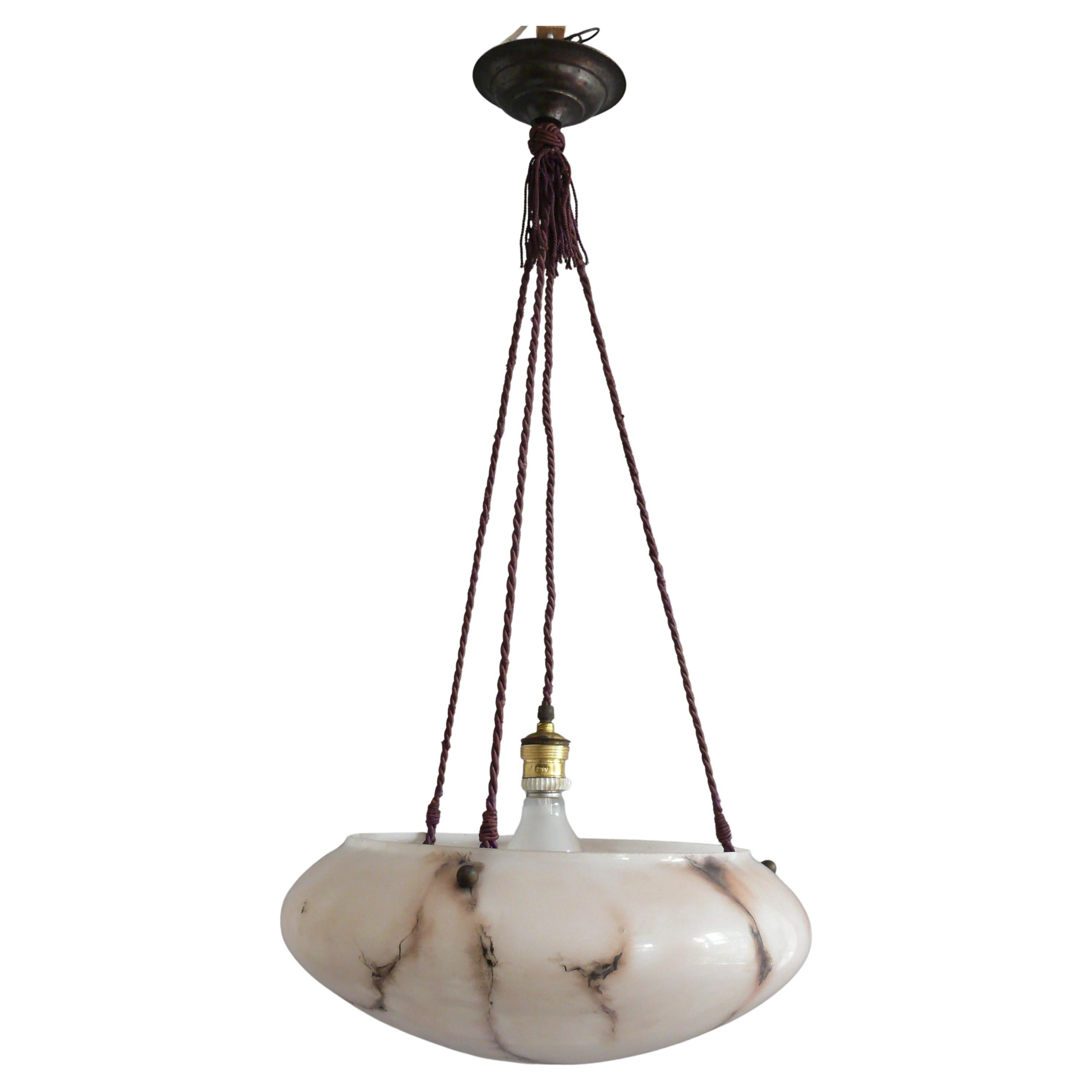 Large Art Déco Chandelier, Pendant Light, 1920s - 1930s