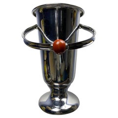 Großer verchromter Champagner- oder Weinkühler aus Messing im Art déco-Stil von WMF, Deutschland, 1920er Jahre