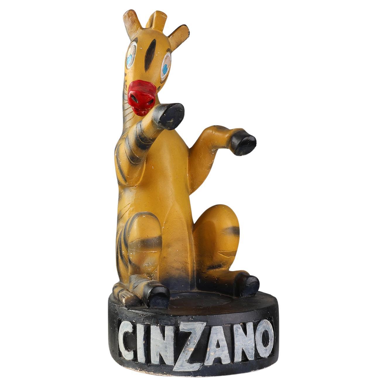 Large Art Deco Cinzano signed sculpture by Novita, France 1920s For Sale
