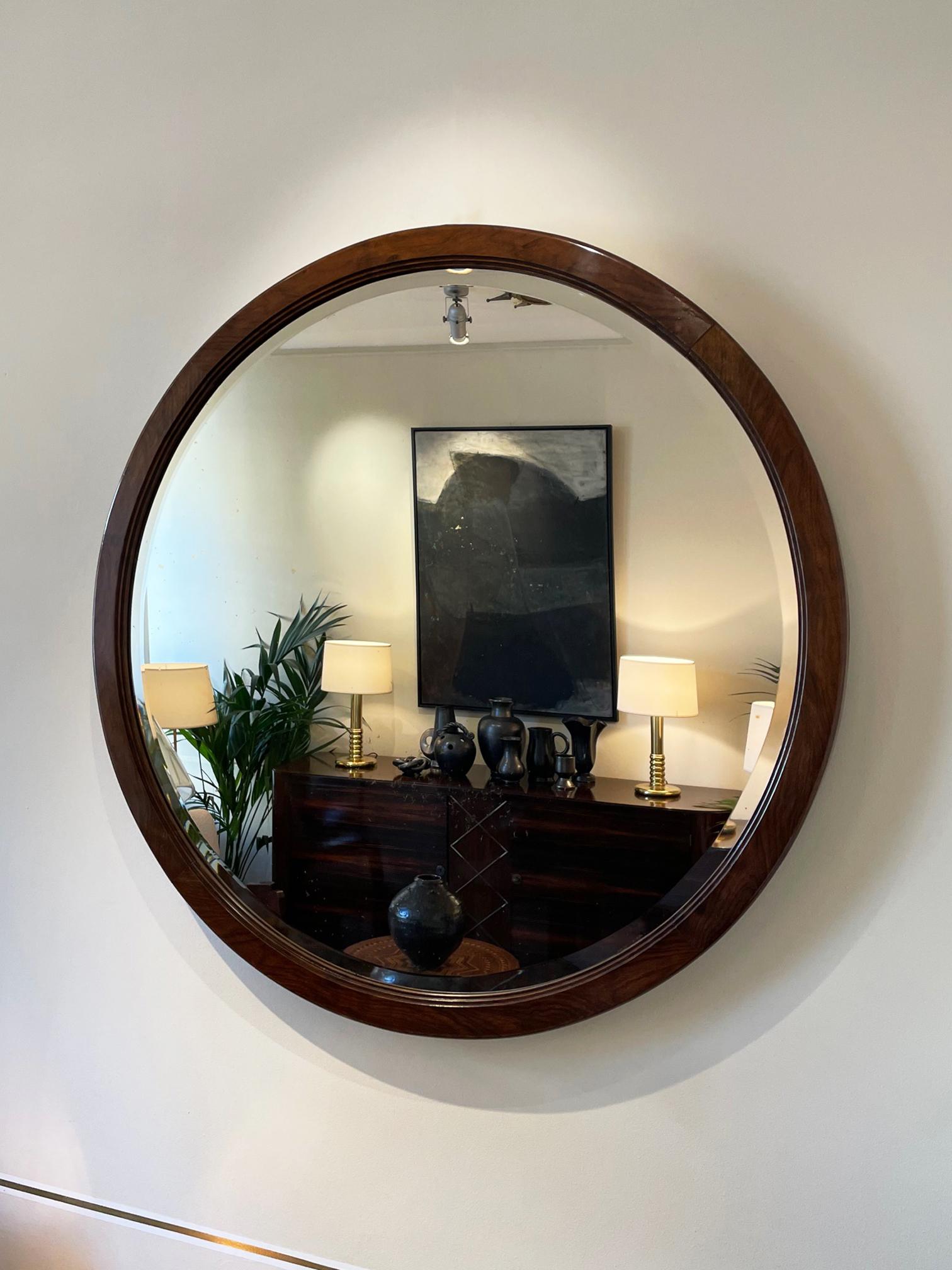 Large Art Deco Circular Mirror In Good Condition In London, GB