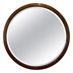 Antique Large Art Deco Circular Mirror