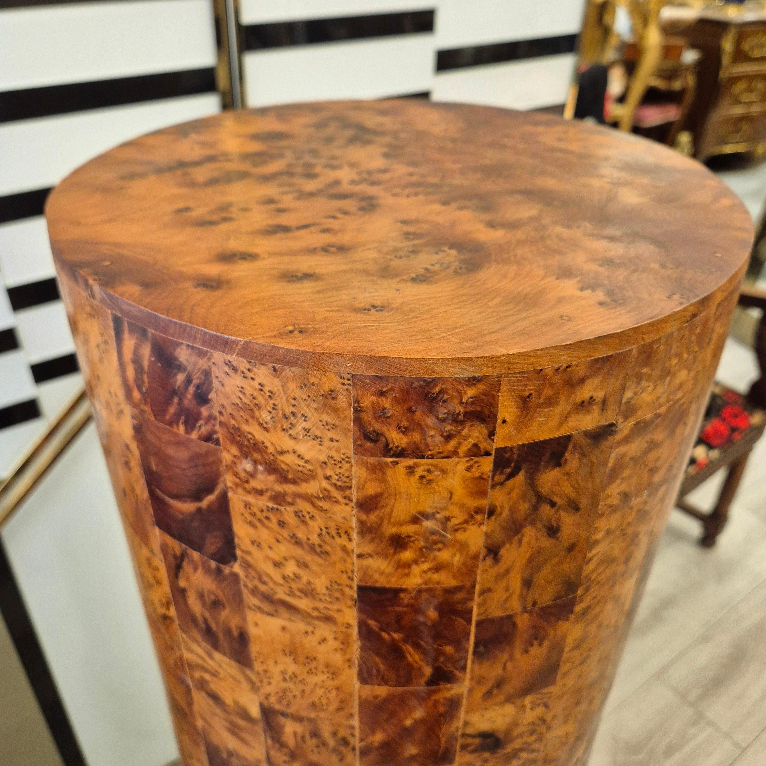 Gran columna Art Decó de madera de Amboyna, 1940 en venta 2