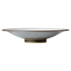 Grand bol Art Déco émaillé craquelé de Gunnar Nylund pour ALP, Suède, années 1930