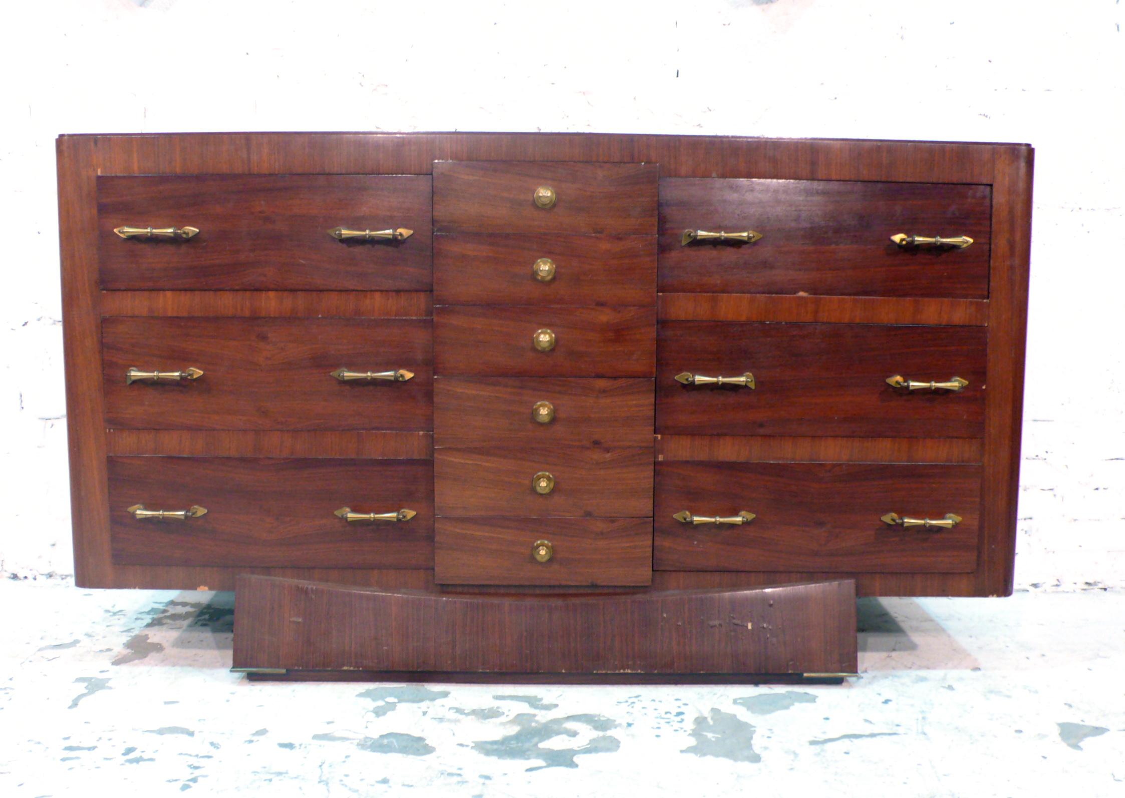Large Art Déco Credenza / Chest of Drawers by Alfred Porteneuve For Sale 5