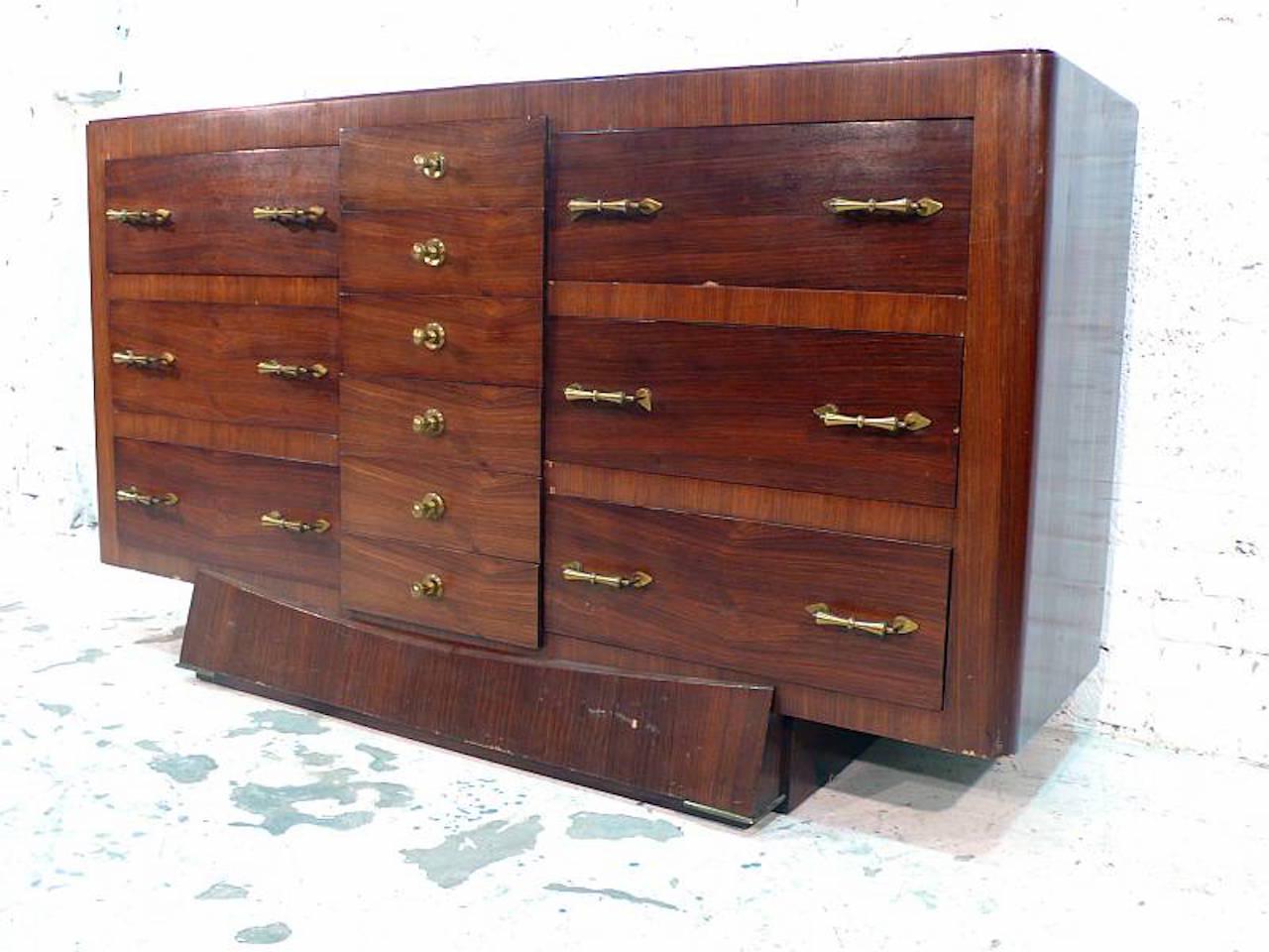 Large Art Déco Credenza / Chest of Drawers by Alfred Porteneuve For Sale 6