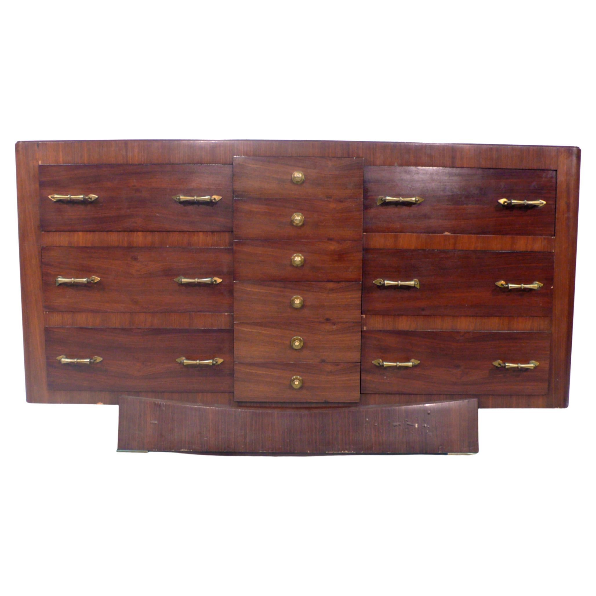 Large Art Déco Credenza / Chest of Drawers by Alfred Porteneuve For Sale