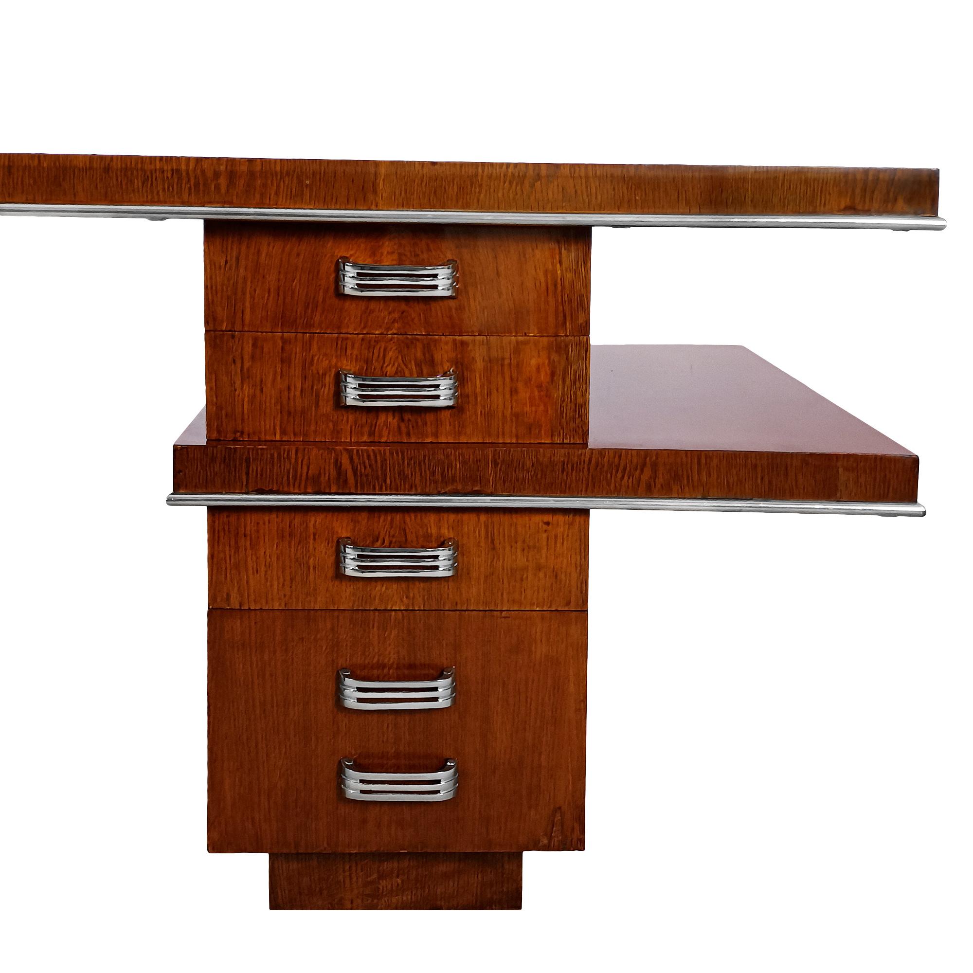 Plated Large Art Deco desk - France 1930