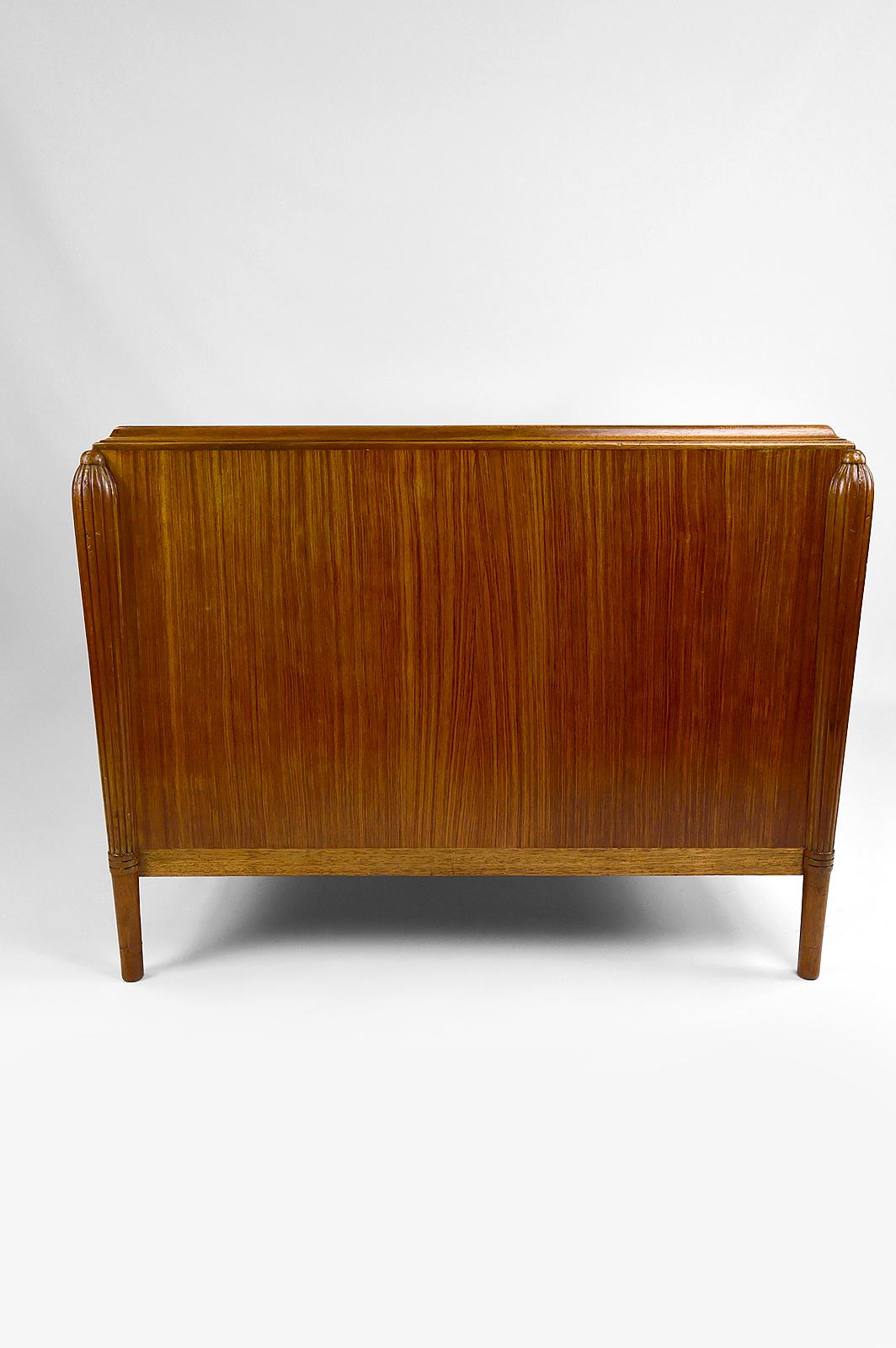 Large Art Deco Desk in Rosewood, Mother-of-Pearl and Ebony, France, circa 1920 3