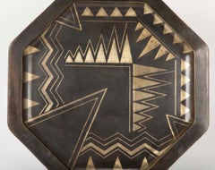 Large Art Deco Dinanderie Tray by Laurent L. Laurensou