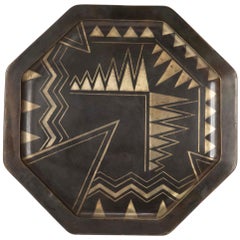 Large Art Deco Dinanderie Tray by Laurent L. Laurensou