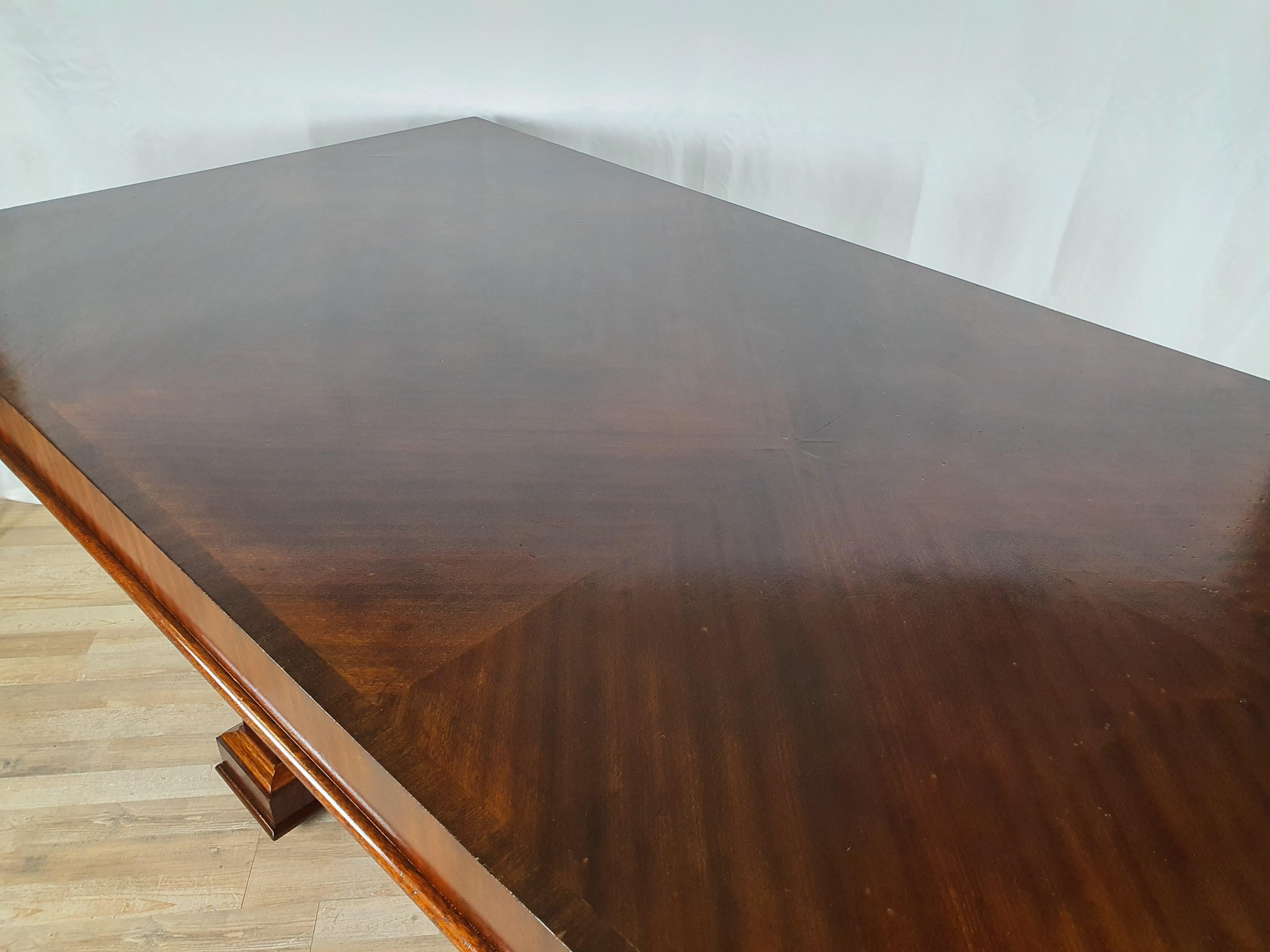 Grande table à manger ou table de conférence Art Déco 3