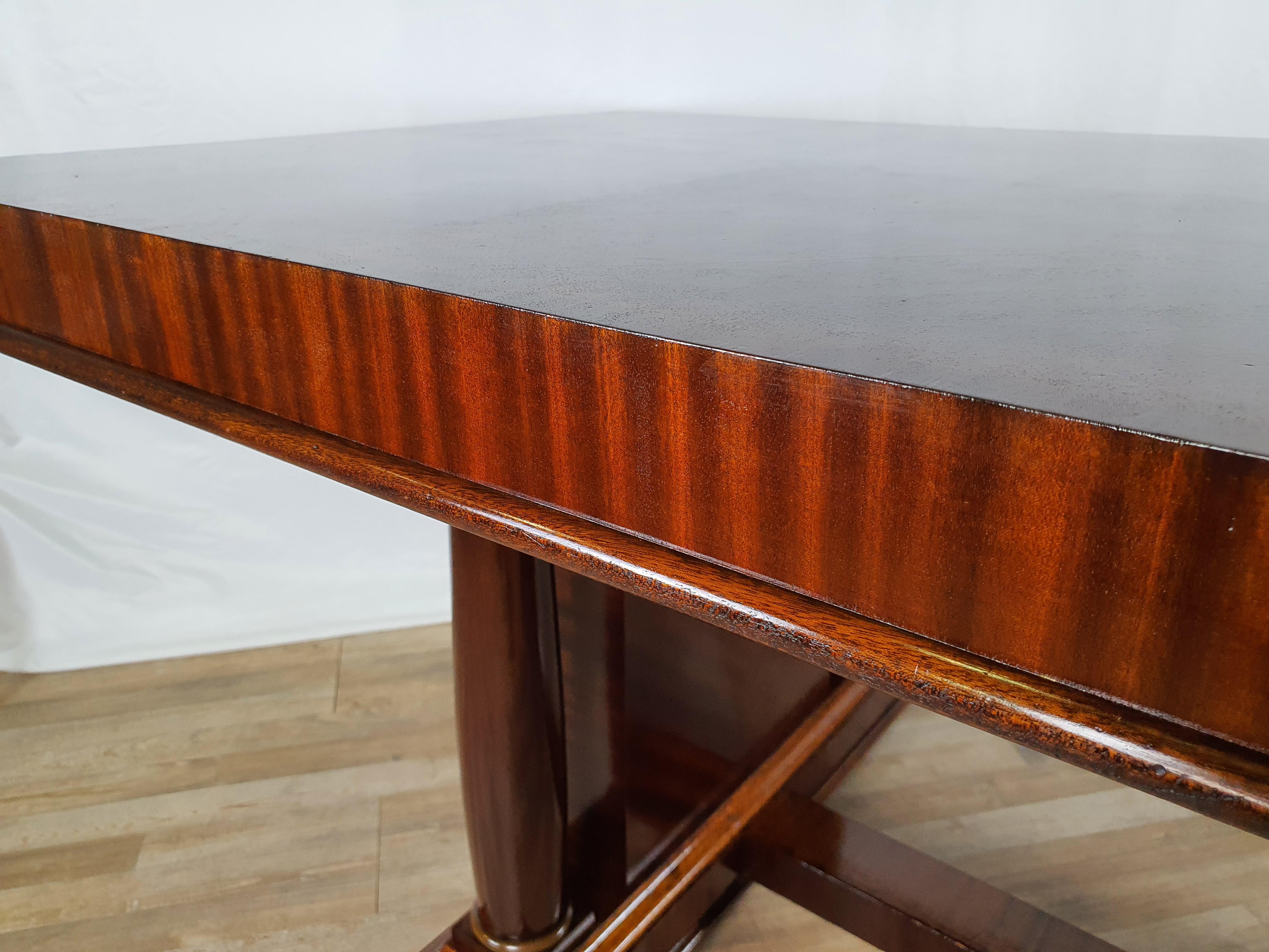 Grande table à manger ou table de conférence Art Déco 7