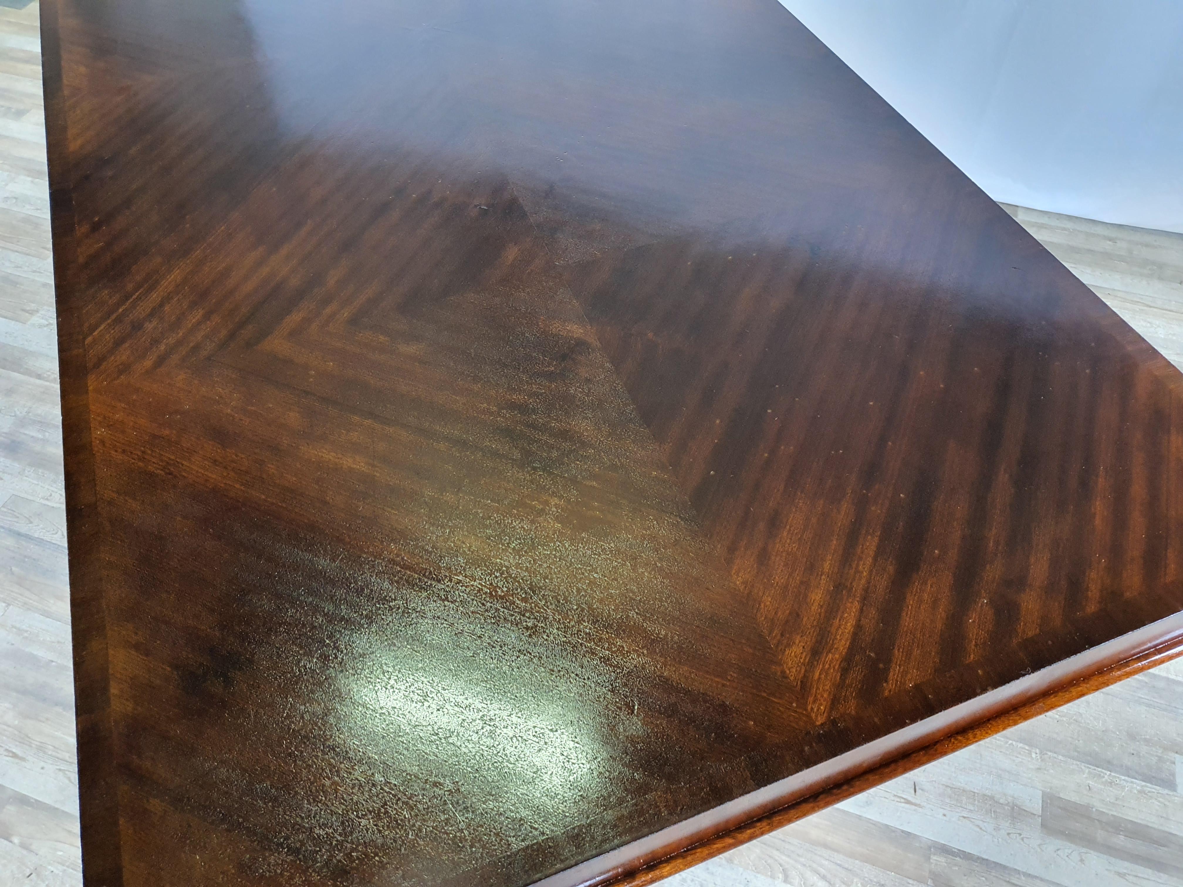 Grande table à manger ou table de conférence Art Déco 8