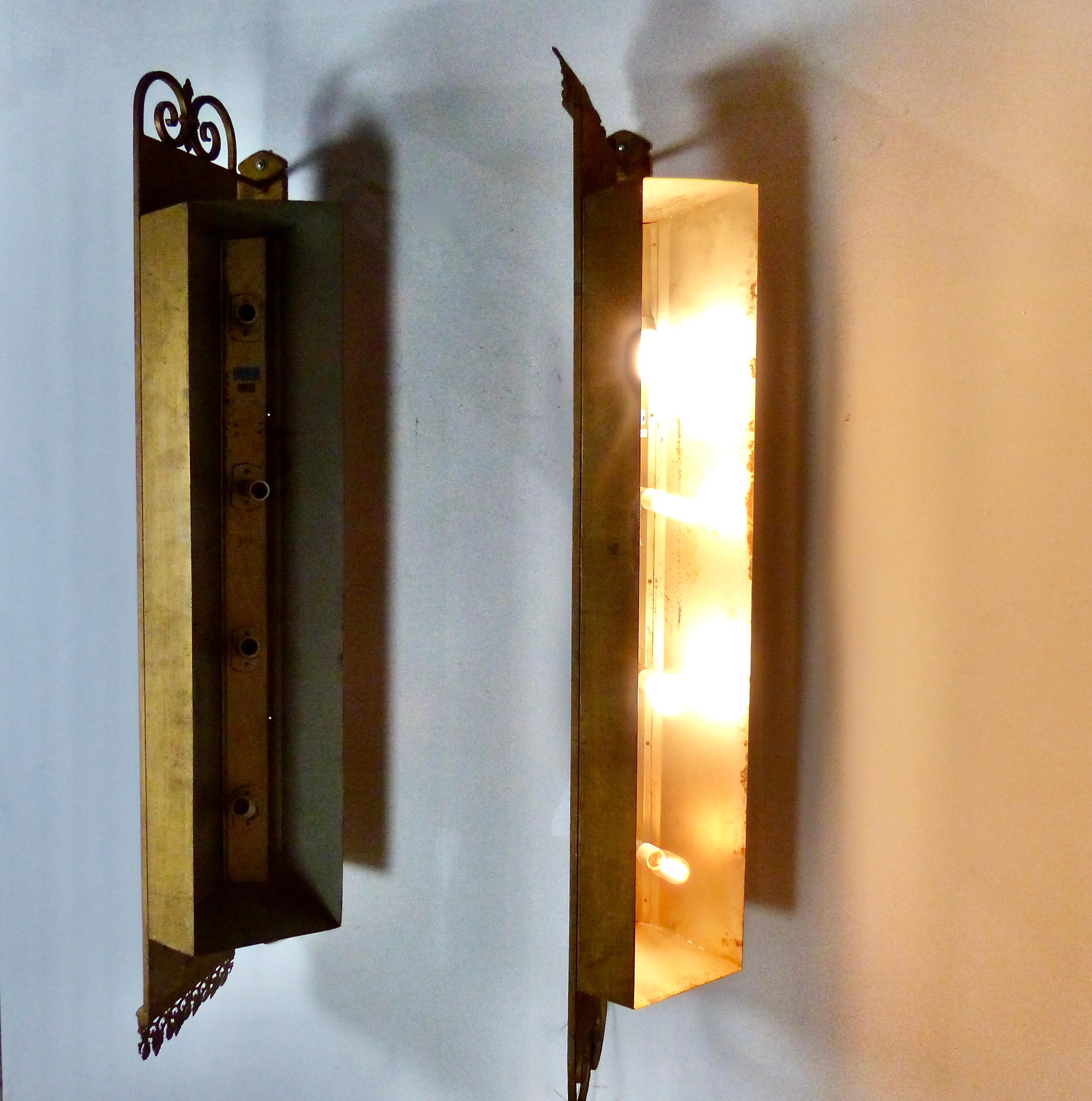 American Large Art Deco Era Movie Theatre Lights