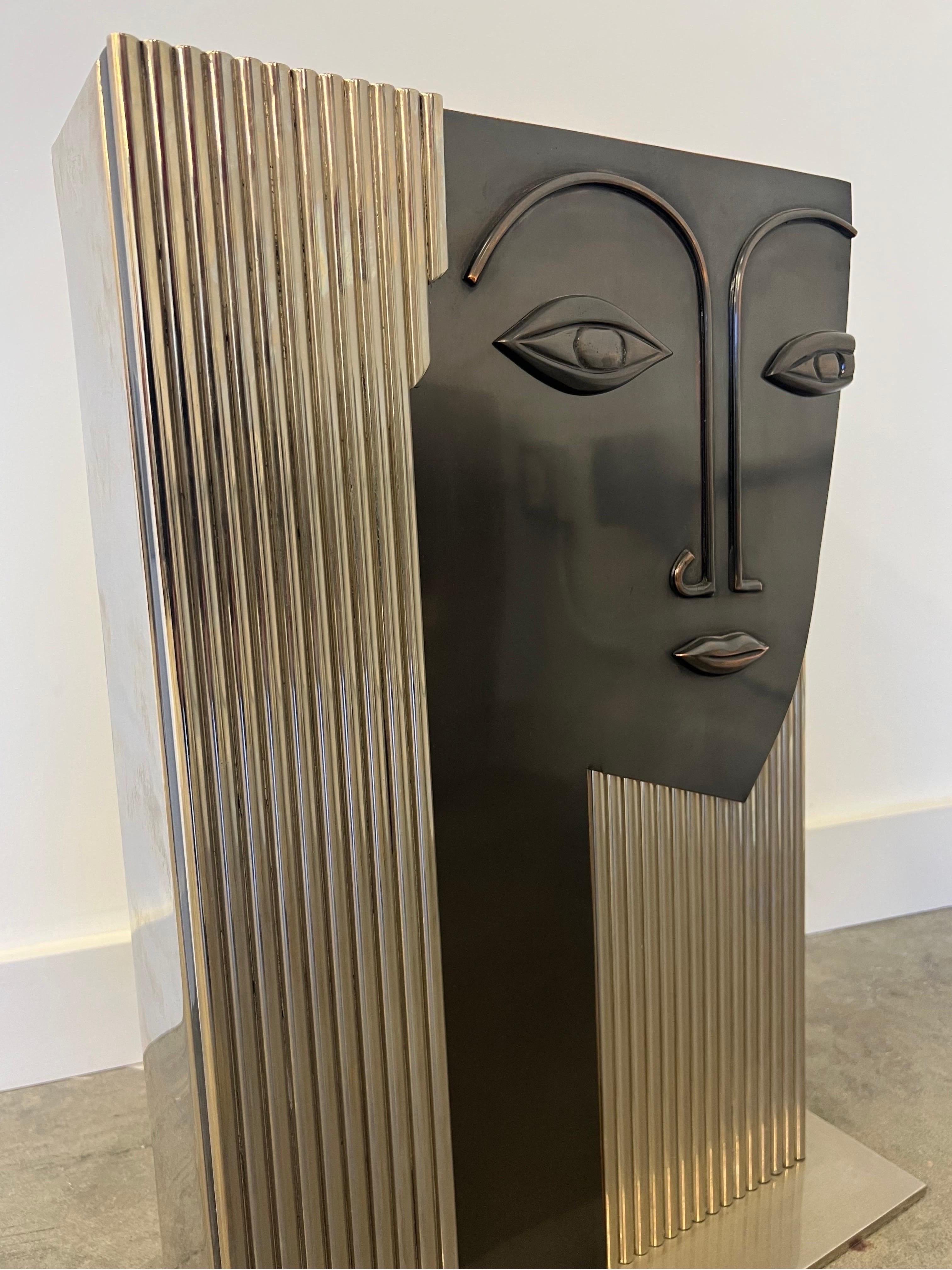 Large Art Deco Face Vases in the Manner of Franz Hagenauer 4