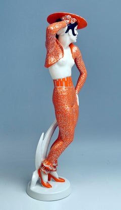 Figurina Art Deco Ballerina spagnola 'Carmen' Rosenthal Germania Altezza 15,94 cm