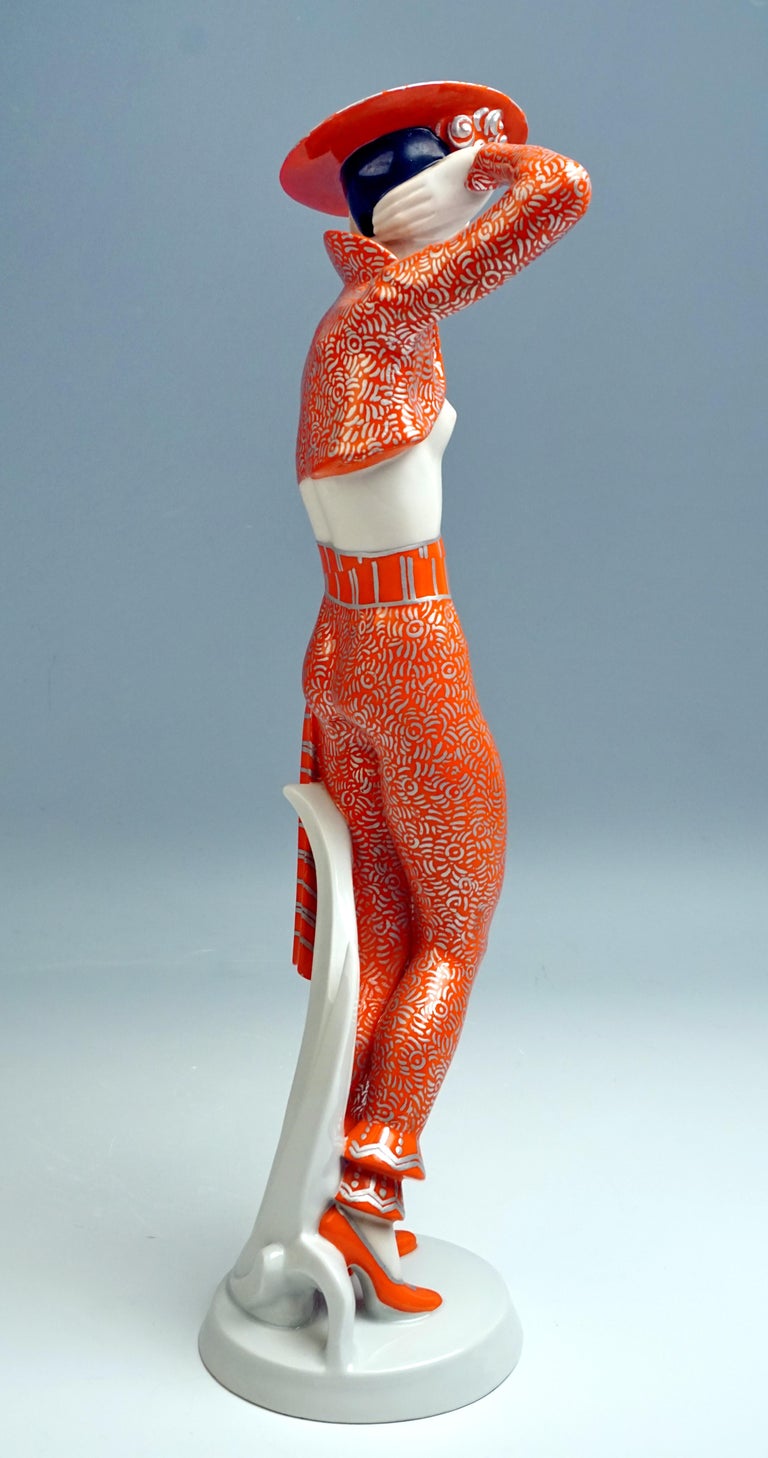 Porcelain Art Deco Figurine Spanish Lady Dancer 'Carmen' Rosenthal Germany height 15.94 in For Sale