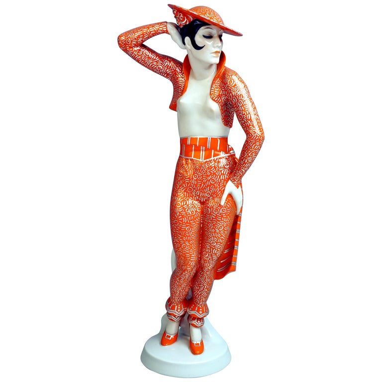 Art Deco Figurine Spanish Lady Dancer 'Carmen' Rosenthal Germany height 15.94 in For Sale