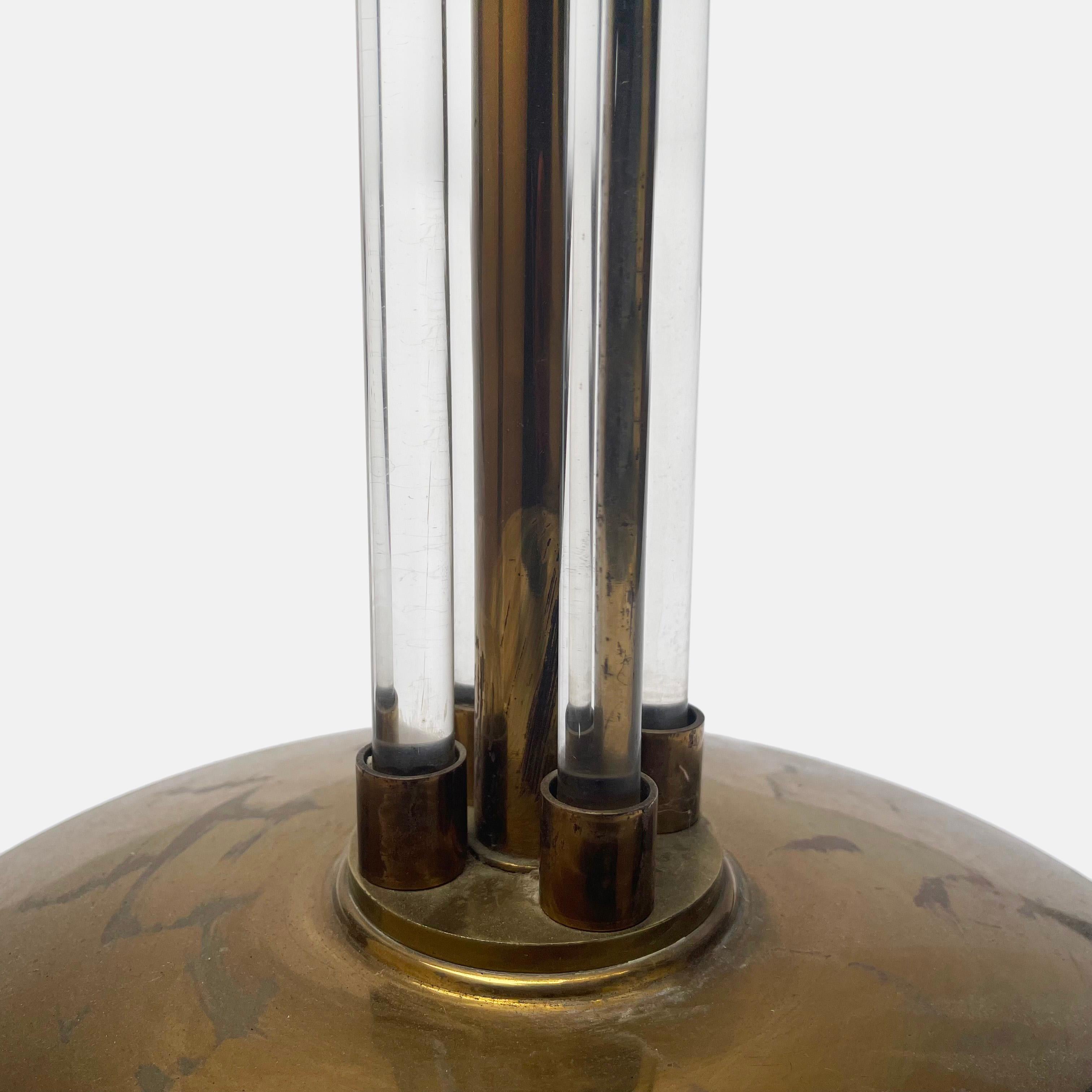 Large Art Deco Floor Lamp in the Manner of Jacques Adnet For Sale 1